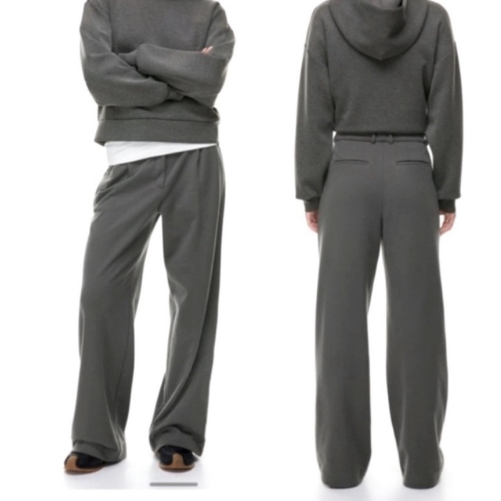 Babaton Gray Wide Leg Pants - Picture 2 of 10